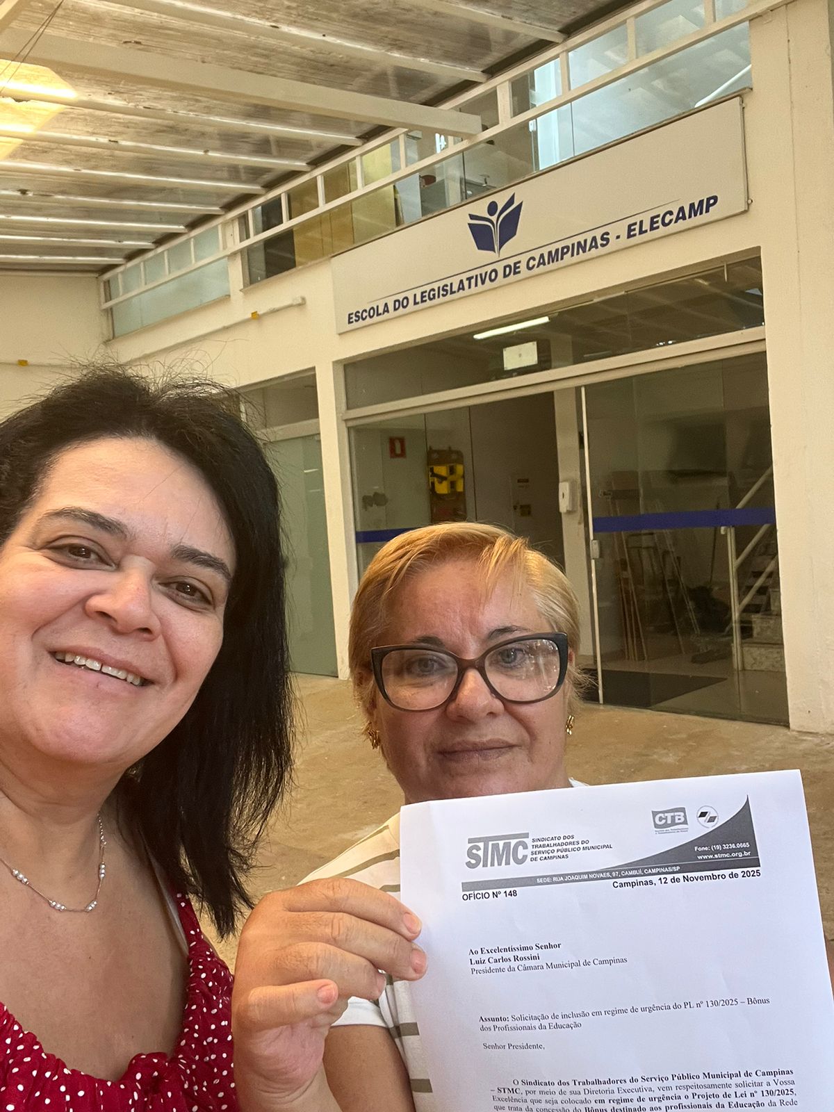 STMC - Protocolo do PL do Bônus da Educação na Câmara Municipal - Novembro de 2025	
