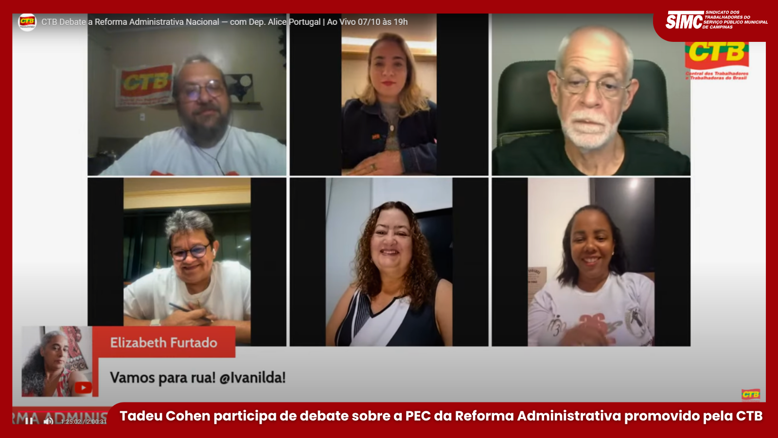 STMC - Live de Debate sobre a PEC 38/2025 com a CTB - Outubro de 2025