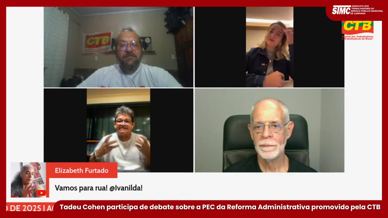 STMC - Live de Debate sobre a PEC 38/2025 com a CTB - Outubro de 2025