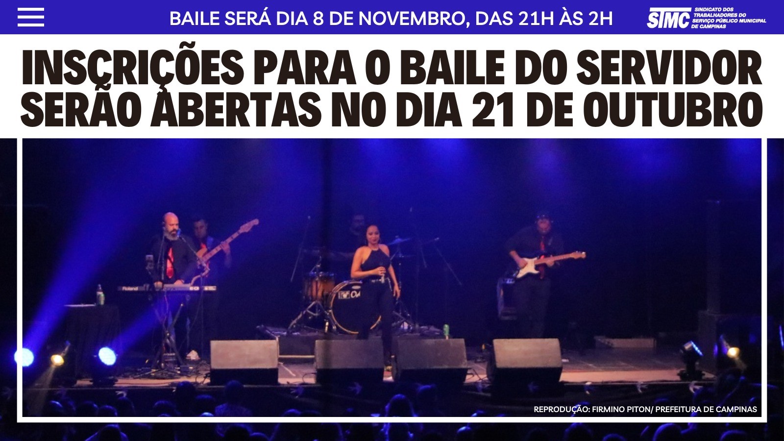 Inscrições para o Baile do Servidor começam no dia 21 de outubro e vão até 1º de novembro. 