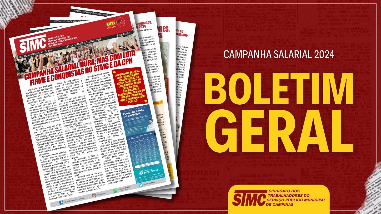 Boletim mostra as conquistas e a luta da Campanha Salarial 2024.